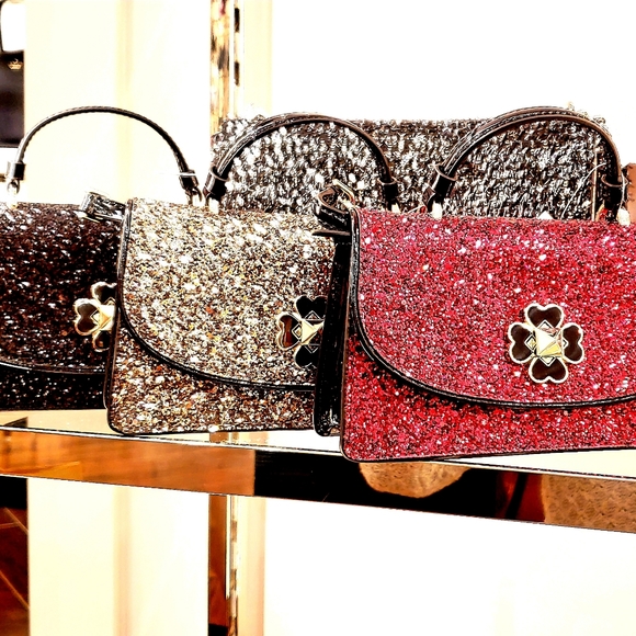 KATE SPADE MINI TOP HANDLE CROSSBDY ODETTE GLITTER - Picture 2 of 8